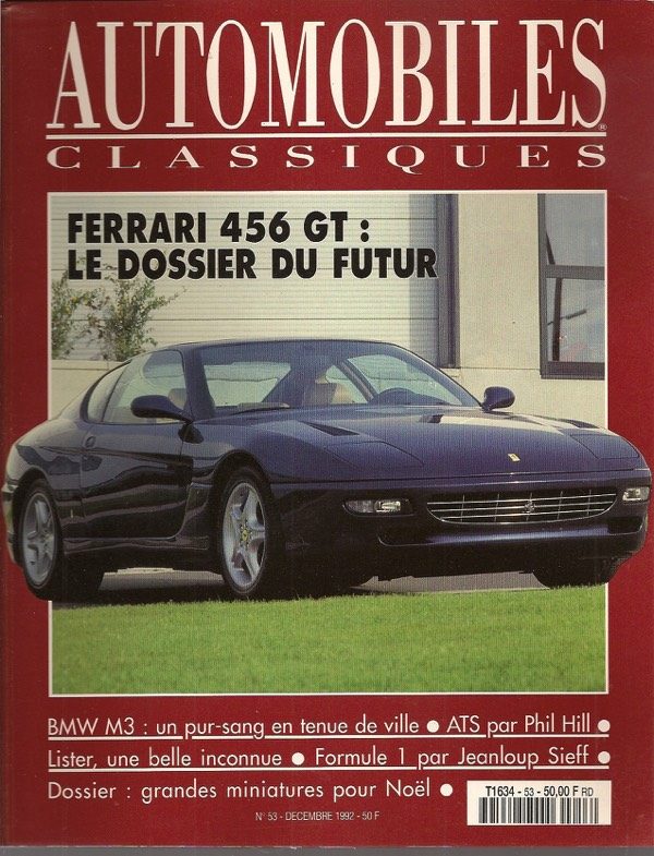 AUTOMOBILES CLASSIQUES 53 1992 FERRARI 456 GT 2+2 ATS 2500 GT CORD L29 LOTUS ESPRIT TURBO SE 264CH LISTER JAGUAR #53 REVUE MAGAZINE