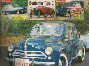 GAZOLINE 78 RENAULT 5 ALPINE R5 ALPINE TURBO RENAULT 4CV HINO BENJAMIN C CABRIOLET 1921 PEUGEOT 203 1949 VINOT DE GUIGNAT 1899 1929 SIMCA ARONDE P60 ETOILE SIX MATRA BAGHEERA S 1975 SIMCA 9 ARONDE GRAND LARGE 1957 #78 REVUE MAGAZINE