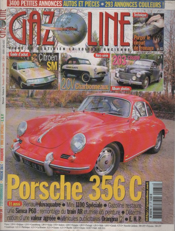 GAZOLINE 87 CITROEN SM PORSCHE 356 CITROEN 2CV CHARBONNEAUX VEHICULES ORANGINA