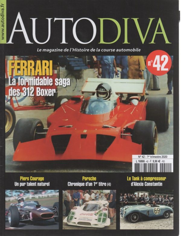 AUTODIVA 42 FERRARI 312 BOXER B B2 B3 1970 74 PIERS COURAGE CESCA TANK CONSTANTIN BOGANI 33/8 #42 REVUE MAGAZINE