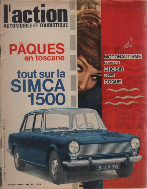 L'ACTION AUTOMOBILE ET TOURISTIQUE 32 1963 SIMCA 1500 FORD CORTINA 1500 24H DU MANS #32 REVUE MAGAZINE