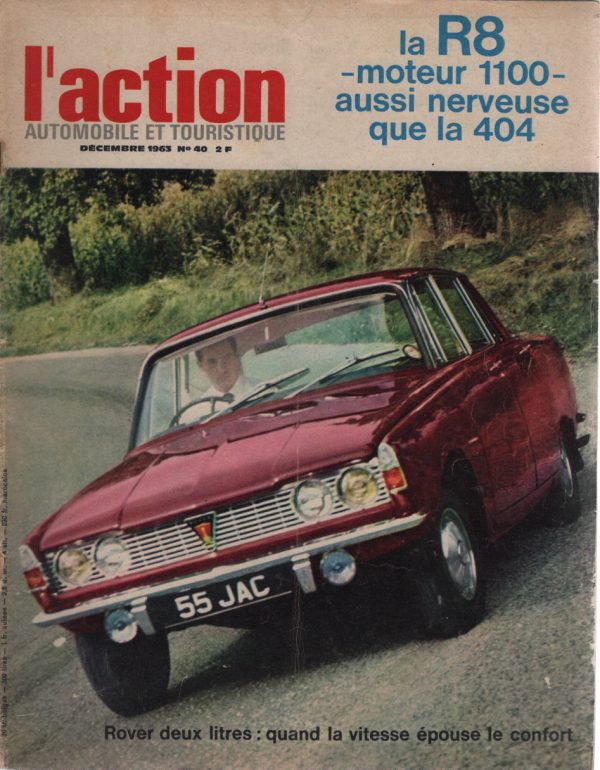 L'ACTION AUTOMOBILE ET TOURISTIQUE 40 1963 PANHARD 24 CT ROVER P6 LAMBORGHINI 350 GTV JIM CLARK SALON TURIN LONDRES #40 REVUE MAGAZINE