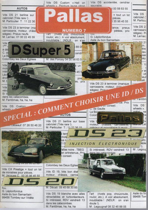 PALLAS 7 SPECIAL COMMENT CHOISIR SA CITROEN DS ? #7 REVUE MAGAZINE