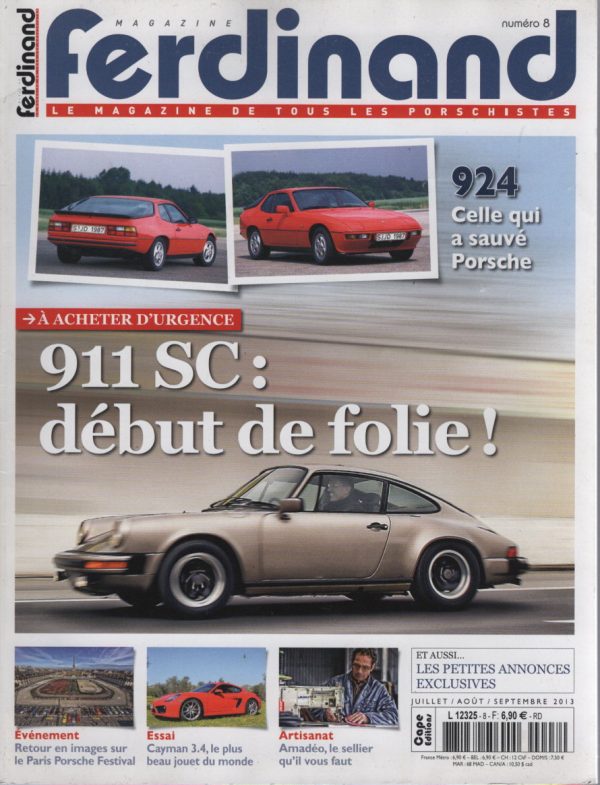 FERDINAND 8 DOSSIER PORSCHE 924 924 S 924 TURBO 924 CARRERA GT 924 CARRERA GTS 924 CARRERA GTR PORSCHE 911 SC PORSCHE 981 CAYMAN S PORSCHE 919 HYBRID #8 REVUE MAGAZINE