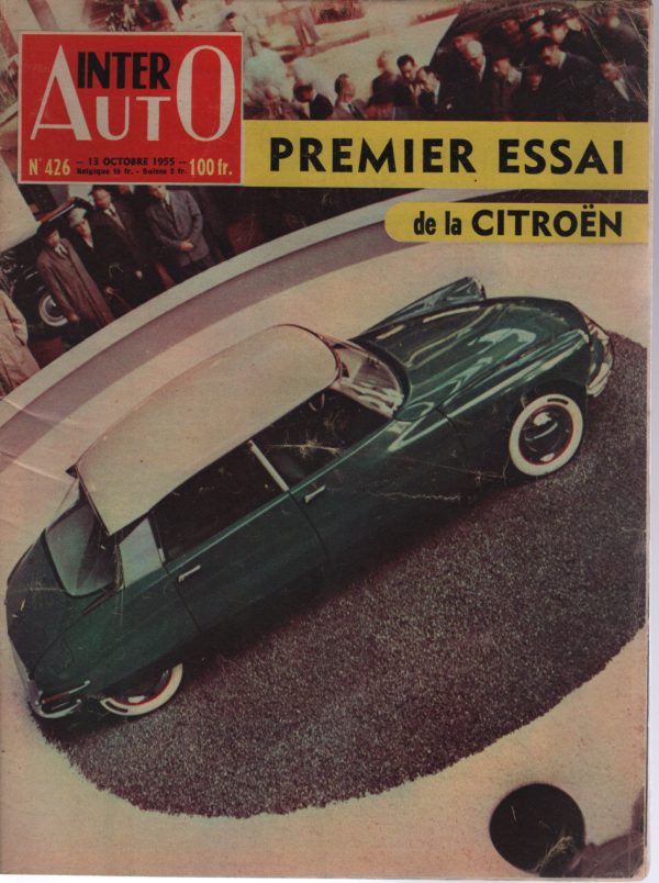 INTER AUTO 426 1955 CITROEN DS 19 DS19 SALON DE PARIS SUNBEAM RAPIER #426 REVUE MAGAZINE