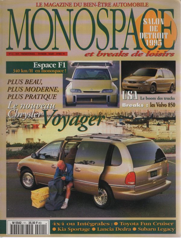 MONOSPACE 11 RENAULT ESPACE F1 V10 800CH 300KM/H VOLVO 850 CHRYSLER VOYAGER