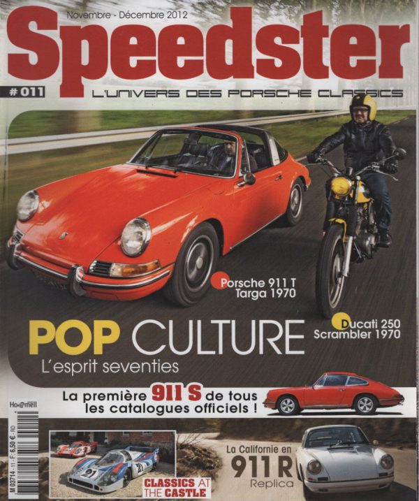 SPEEDSTER 11 PORSCHE 911 T TARGA 1970 PORSCHE 911 S 1966 PORSCHE 911 R REPLICA 356 PRE A CABRIOLET 1951 PORSCHE 917 10 SPYDER CANAM 1971 PORSCHE 911 T 1970 DUCATI SCRAMBLER 250 1970 PORSCHE 912 DRAGSTER 1969 #11 REVUE MAGAZINE