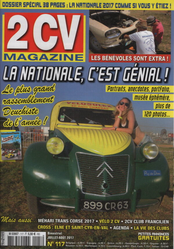 2CV MAGAZINE 117 RENCONTRE NATIONALE DES 2CV CLUBS DE FRANCE 2017 2CV CROSS TRANS CORSE MEHARI CITROEN 2CV CITROEN MEHARI #117 REVUE