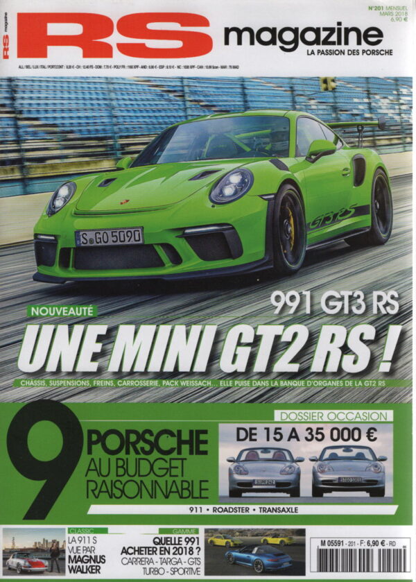 RS MAGAZINE 201 PORSCHE 991 GT3 RS PH2 GAMME PORSCHE 991 PORSCHE 991 R PORSCHE 919 HYBRID PORSCHE CAYENNE III PO536 PORSCHE 996 CARRERA 2 3.4 COUPE PORSCHE 986 BOXSTER S PORSCHE 944 S2 PORSCHE 996 TARGA PORSCHE 987 CAYMAN S PORSCHE 968 CABRIOLET PORSCHE 997 CARRERA PH1 PORSCHE 987 BOXSTER S PH2 PORSCHE 928 GTS #201 REVUE